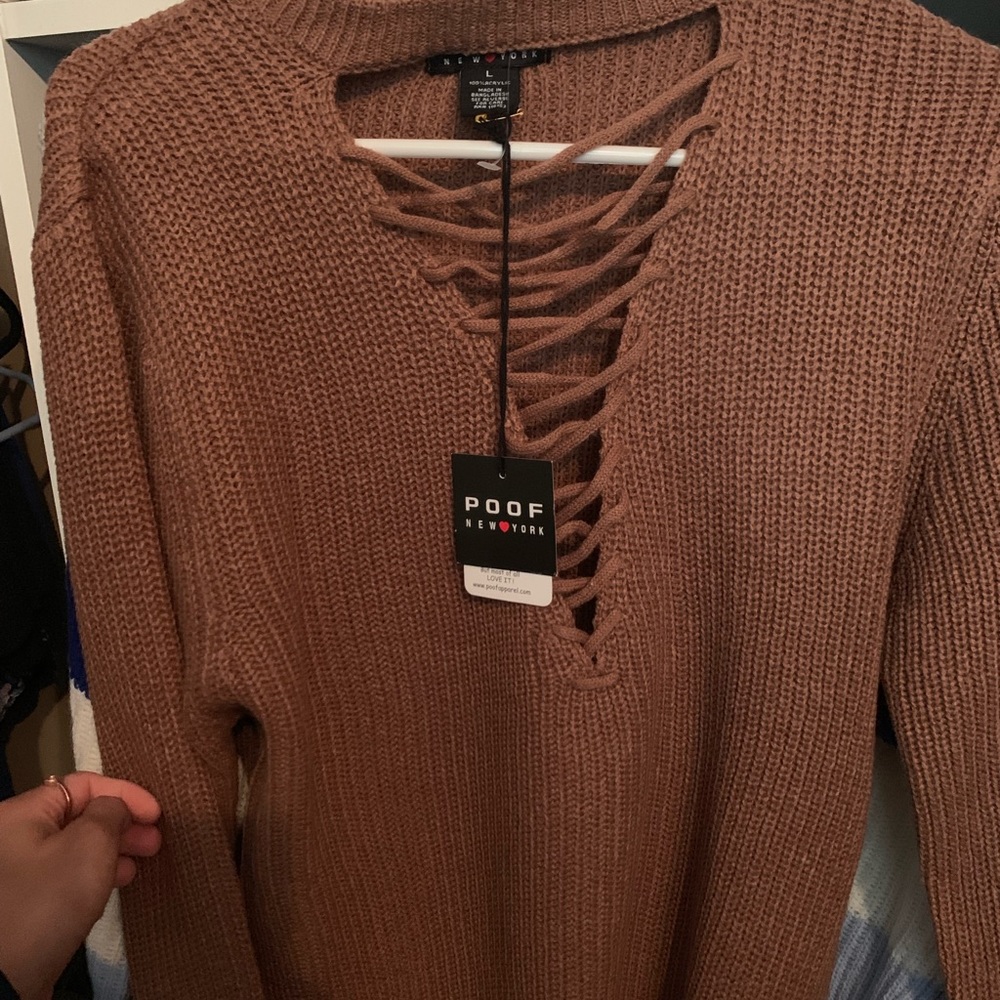 Poof New York low cut sweater